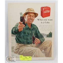 1952 COCA COLA ORIGINAL ADVERTISING
