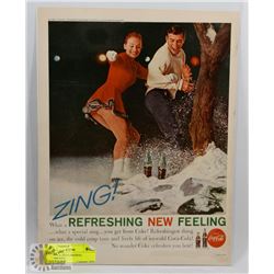 1961 COCA COLA ORIGINAL ADVERTISING