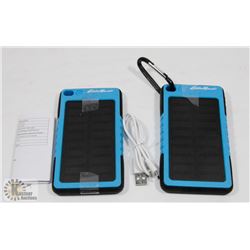 LOT OF 2 EDDIE BAUER SOLAR POWER BATTERY CHARGERS