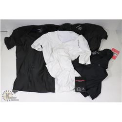ALIGNMED UNDERSHIRTS 4 SMALL/MED, WHITE AND BLACK