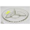 Image 1 : LARGE CANDLE WICK DISH 1950S SEPARATED SERVING