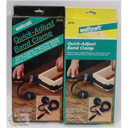 LOT OF TWO WOLFCRAFT QUICK ADJUST BAND CLAMPS