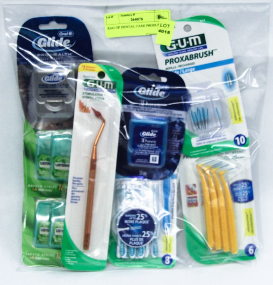 BAG OF DENTAL CARE PRODUCTS