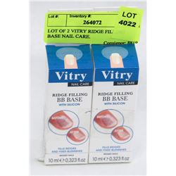 LOT OF 2 VITRY RIDGE FILLING BASE NAIL CARE.