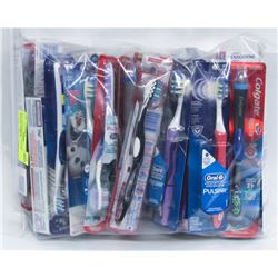 BAG OF ASSORTED TOOTHBRUSHES WITH POLYGRIP &