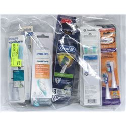 BAG OF REPLACEMENT HEADS FOR ASST. RECHARGEABLE