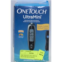 ONE TOUCH ULTRA MINI BLOOD GLUCOSE MONITORING