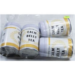 4 CANS OF CALM BELLY TEA TEA"