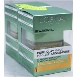 LOT OF 2 LOREAL CLAY MASKS