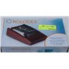 Image 1 : ROLODEX MAHOGANY WOOD TONES BUSINESS CARD TRAY.