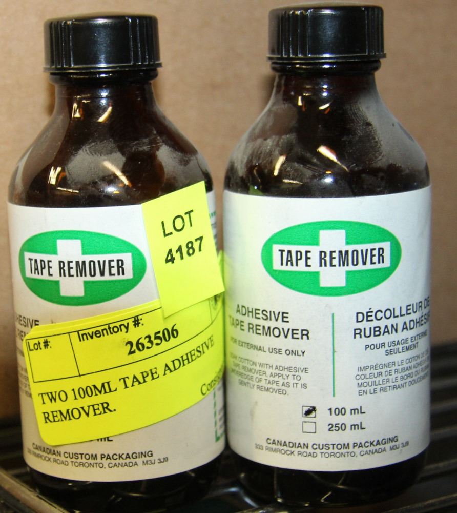 TWO 100ML TAPE ADHESIVE REMOVER.
