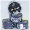 Image 1 : 4 ROLLS OF VANCOUVER CANUCKS DUCK TAPE.
