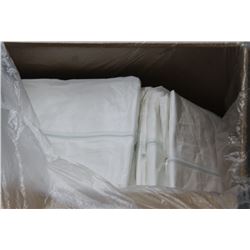 BOX OF DISPOSABLE WHITE COVERALLS
