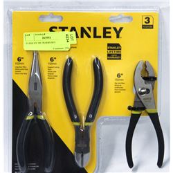 STANLEY 3PC PLIERS SET