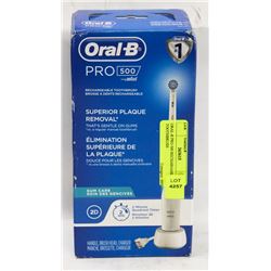 ORAL-B PRO 500 RECHARGEABLE TOOTHBRUSH