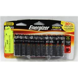20PK ENERGIZER AA BATTERIES