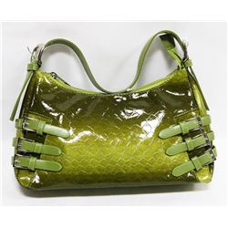 GREEN PRINCESS FLORENCE SNAKE SKIN STYLE PURSE