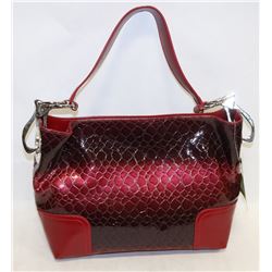 RED PRINCESS FLORENCE SNAKE SKIN STYLE PURSE