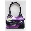 Image 1 : PURPLE PRINCESS FLORENCE SNAKE SKIN STYLE PURSE