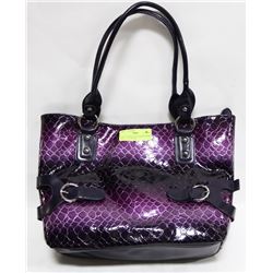 PURPLE PRINCESS FLORENCE SNAKE SKIN STYLE PURSE