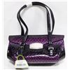 Image 1 : PURPLE PRINCESS FLORENCE SNAKE SKIN STYLE PURSE
