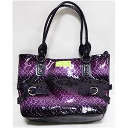PURPLE PRINCESS FLORENCE SNAKE SKIN STYLE PURSE