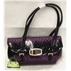 Image 1 : PURPLE PRINCESS FLORENCE SNAKE SKIN STYLE PURSE