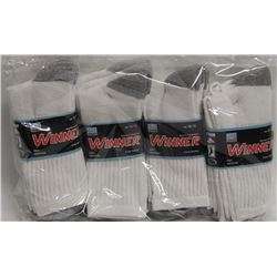 12 PACK OF MENS COMFORT CREW SOCKS SIZE 10 - 13