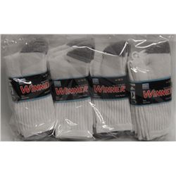 12 PACK OF MENS COMFORT CREW SOCKS SIZE 10 - 13