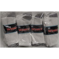 12 PACK OF MENS COMFORT CREW SOCKS SIZE 10 - 13