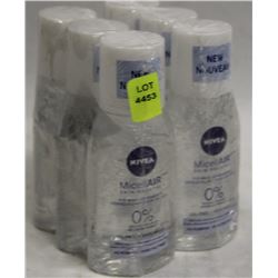 6 BOTTLES OF NIVEA  MICELLAIR EYE MAKEUP REMOVER