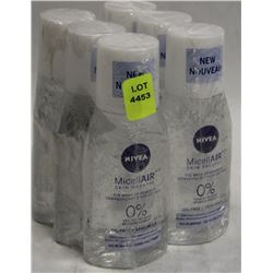 6 BOTTLES OF NIVEA  MICELLAIR EYE MAKEUP REMOVER