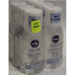 6 BOTTLES OF NIVEA  MICELLAIR EYE MAKEUP REMOVER