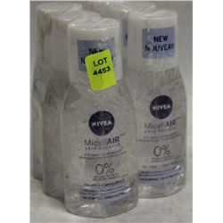 6 BOTTLES OF NIVEA  MICELLAIR EYE MAKEUP REMOVER