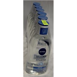 6 BOTTLES OF NIVEA  MICELLAIR EYE MAKEUP REMOVER