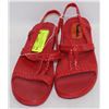 Image 1 : SANDAK LADIES WEDGE SANDALS SIZE 6 RED COLOR