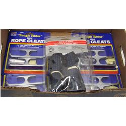 FLAT OF ROPE CLEATS AND TIE DOWNS