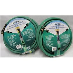 LOT OF TWO 50FT RUBBER GARDEN HOSE