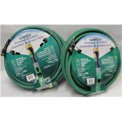 LOT OF TWO 50FT RUBBER GARDEN HOSE