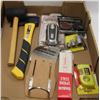 Image 1 : FLAT OF ASSORTED TOOLS INCL RUBBER MALLET, HATCHET