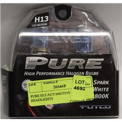 PURE H13 AUTOMOTIVE HEADLIGHTS