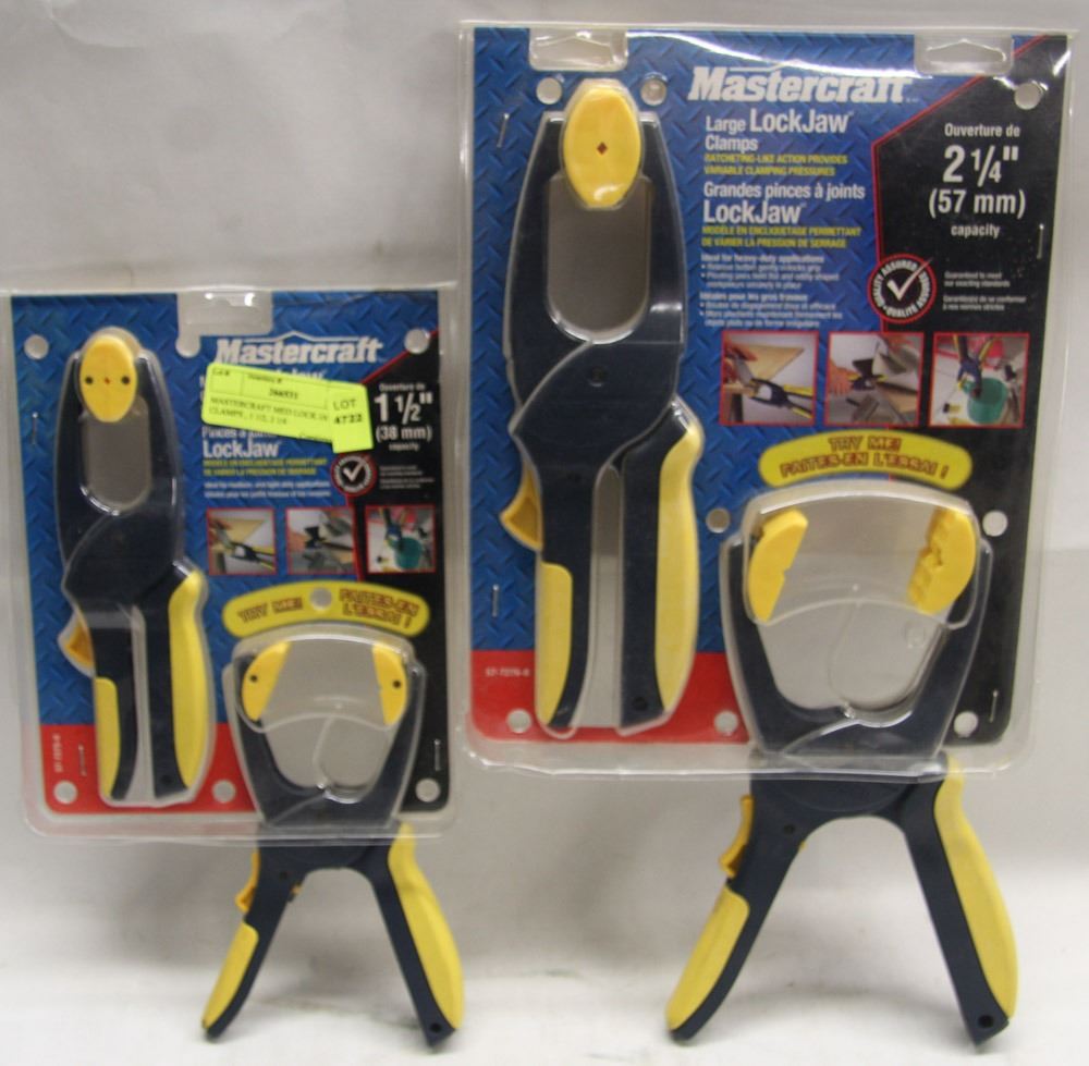 Mastercraft Spring Clamp MASTERCRAFT MED LOCK JAW CLAMPS , 1 1/2, 2 1/4