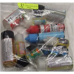BAG OF VARIOUS VAPE FLAVORS