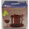Image 1 : 6PC WINE CARAFFE GLASSES WITH WOODEN STAND