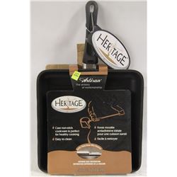 HERITAGE CAST NON STICK COOKWARE GRILL PAN 27CM