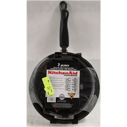 2PC KITCHENAID NON STICK FRY PAN SET