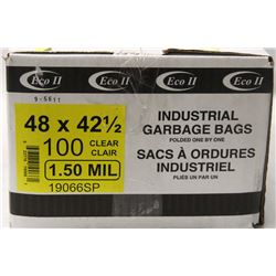 INDUSTRIAL GARBAGE BAGS 48" X 42.5" , 100 PER BOX