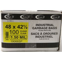 INDUSTRIAL GARBAGE BAGS 48" X 42.5" , 100 PER BOX