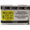 Image 1 : INDUSTRIAL GARBAGE BAGS 48" X 42.5" , 100 PER BOX