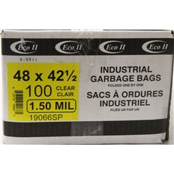 INDUSTRIAL GARBAGE BAGS 48" X 42.5" , 100 PER BOX